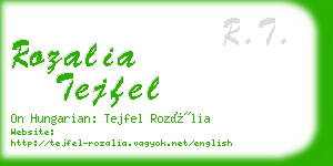 rozalia tejfel business card